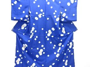 絵皿に花模様小紋着物